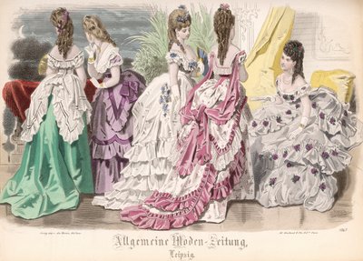 Ballgowns, fashion plate from the 